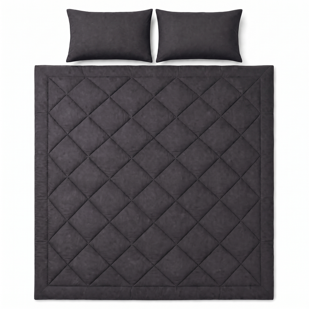 Moonora All-in-One Duvet in Midnight Black with two pillowcases