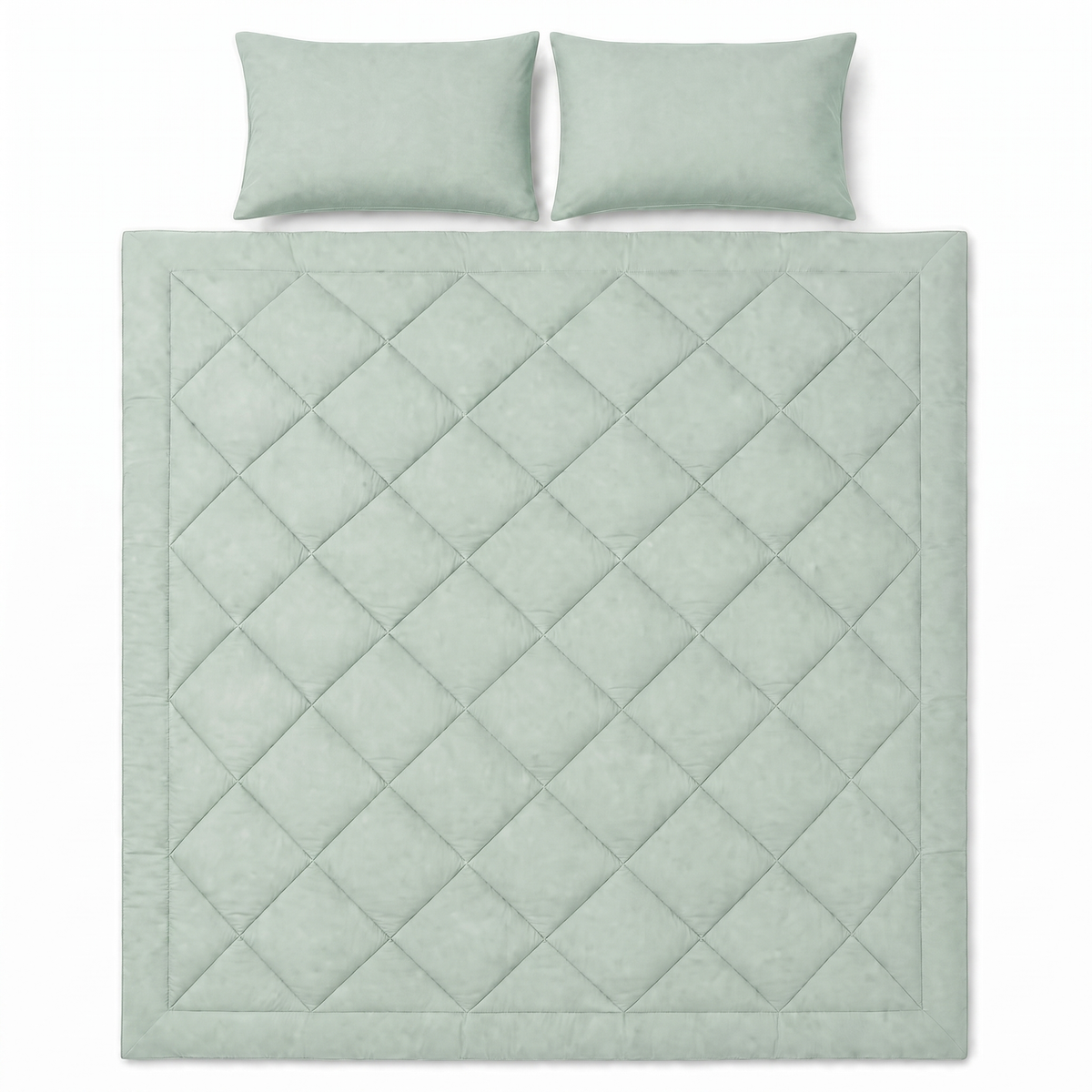 Moonora All-in-One Duvet in Soft Mint Green with two pillowcases