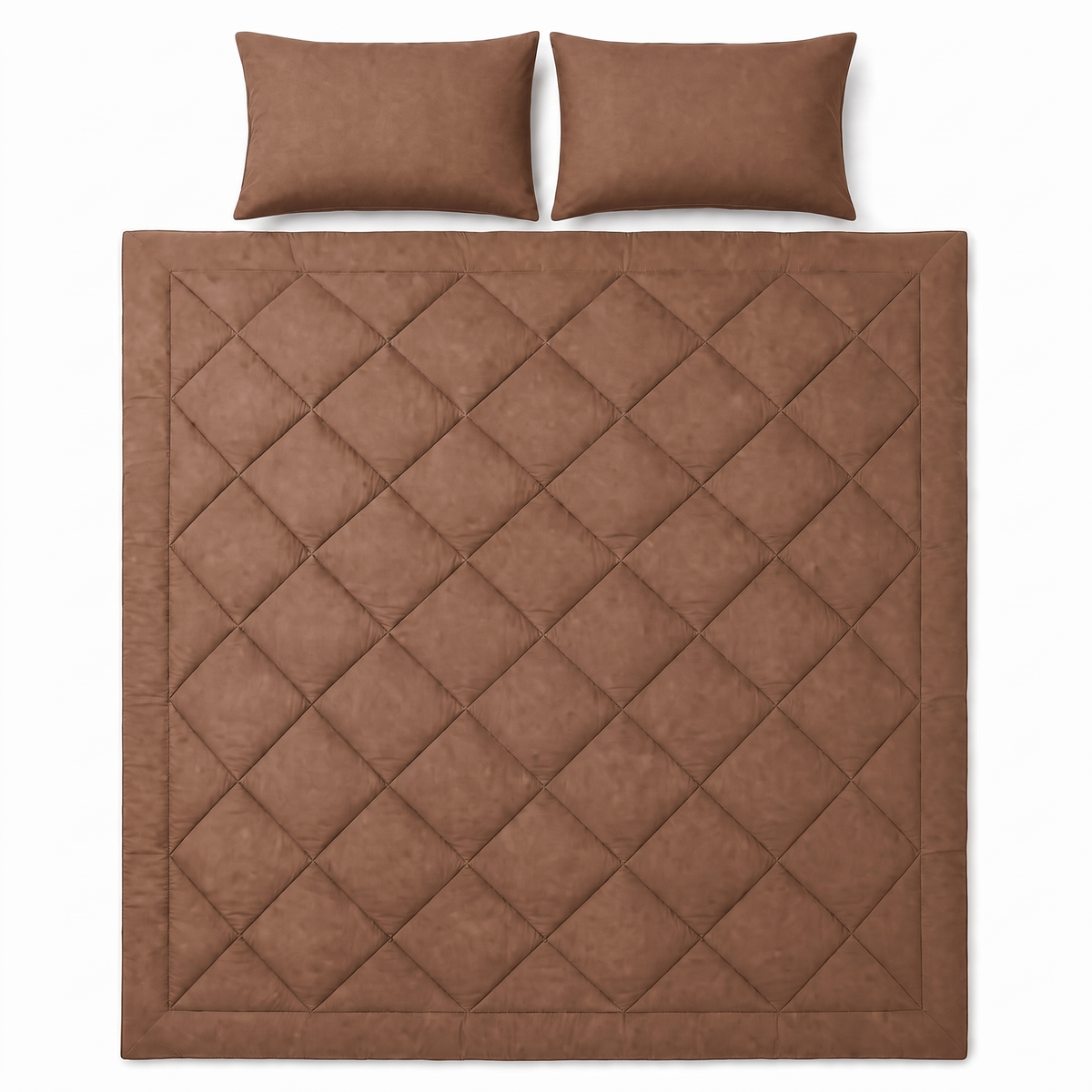 Moonora All-in-One Duvet in Cocoa Brown with two pillowcases