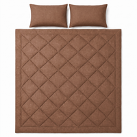 Moonora All-in-One Duvet in Cocoa Brown with two pillowcases