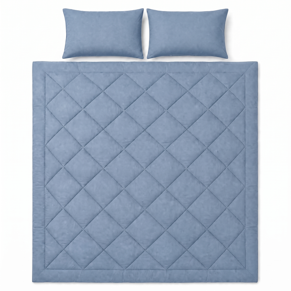 Moonora All-in-One Duvet in Coastal Blue with two pillowcases